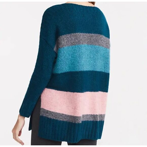 Lou & Grey Loft Women's Striped Plushfuzz Sweater size S alpaca/wool blend - Picture 3 of 10